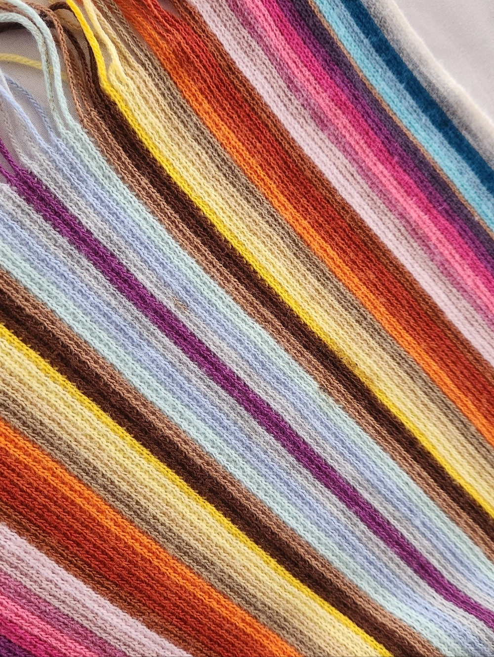 Nardi & Tagliaferri Colourful Stripe Knit Scarf - Picture 13 of 16